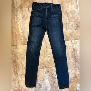 AG Adriano Goldschmied The Farrah Skinny High Rise Blue Jeans Womens Size 26